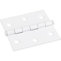 Hardware Resources Bright White 2-1/2"x2-1/2" Swaged Butt Hinge 33524BWH